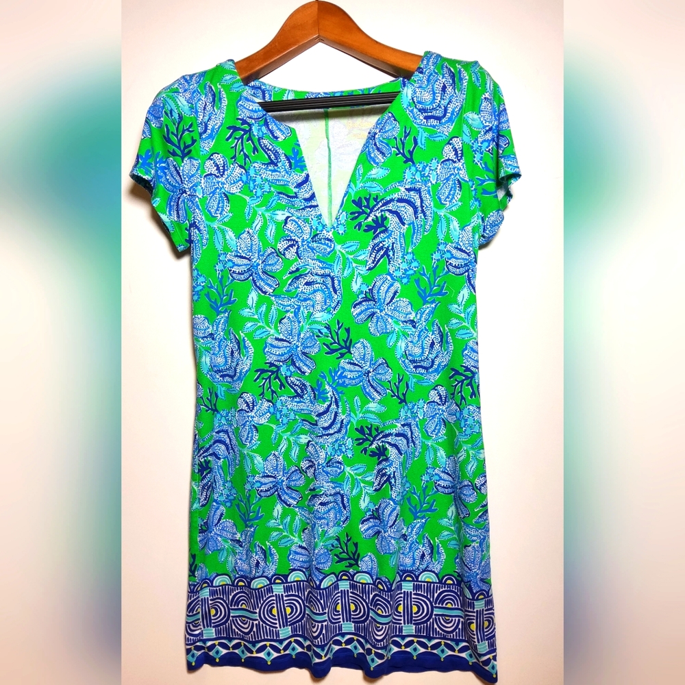 Lilly Pulitzer UPF 50+ Sophiletta Dress Cabana Green Large